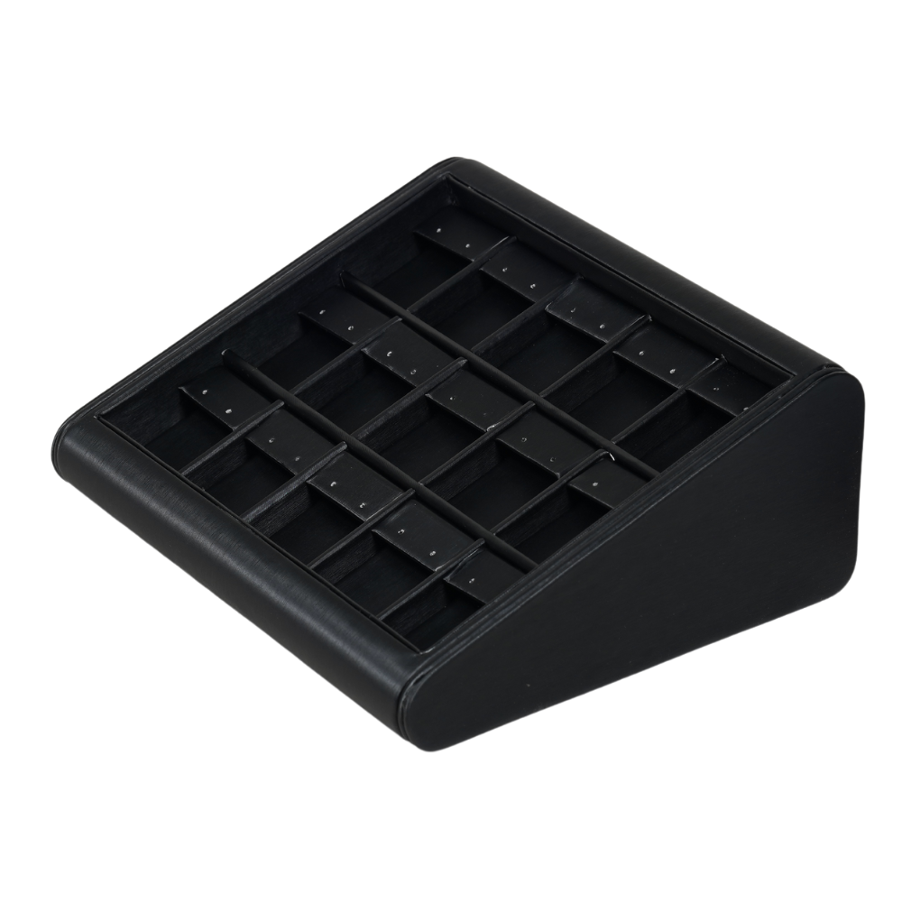 black Deluxe Faux Leather earring Display Trays