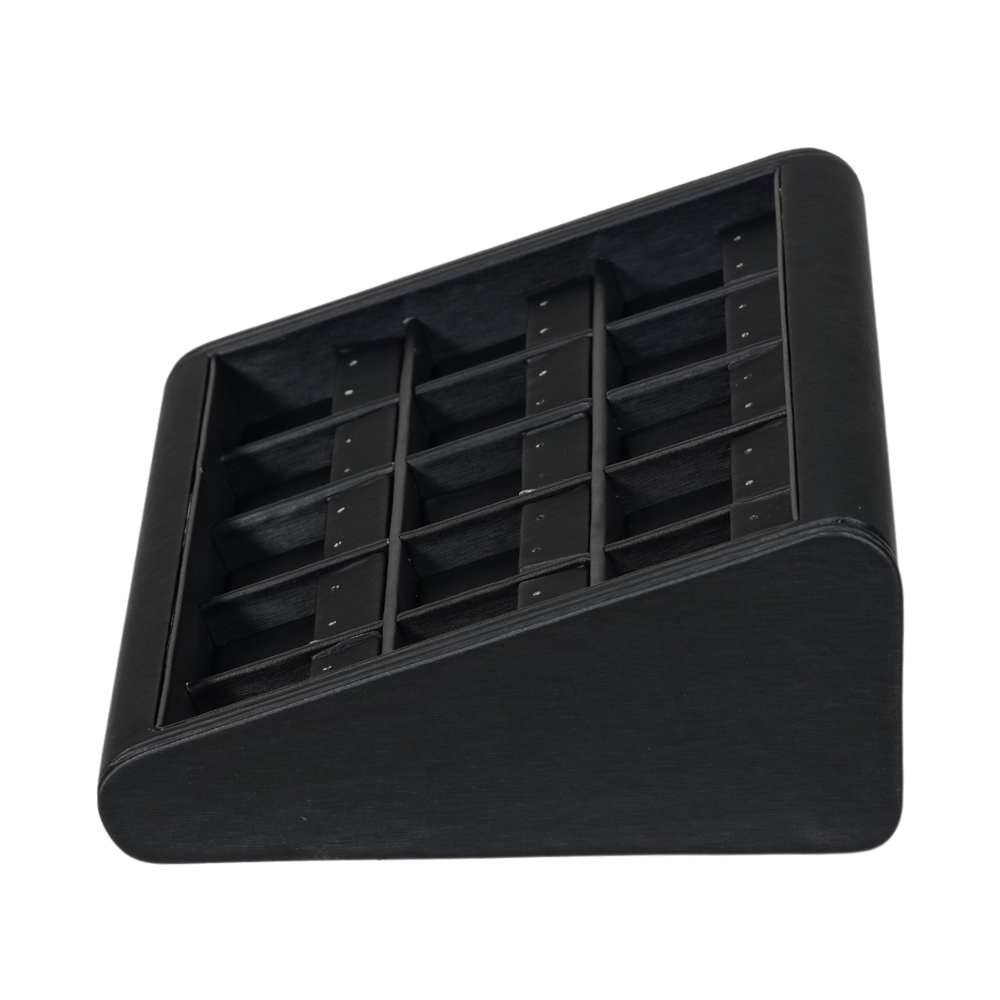 black Deluxe Faux Leather earring Display Trays