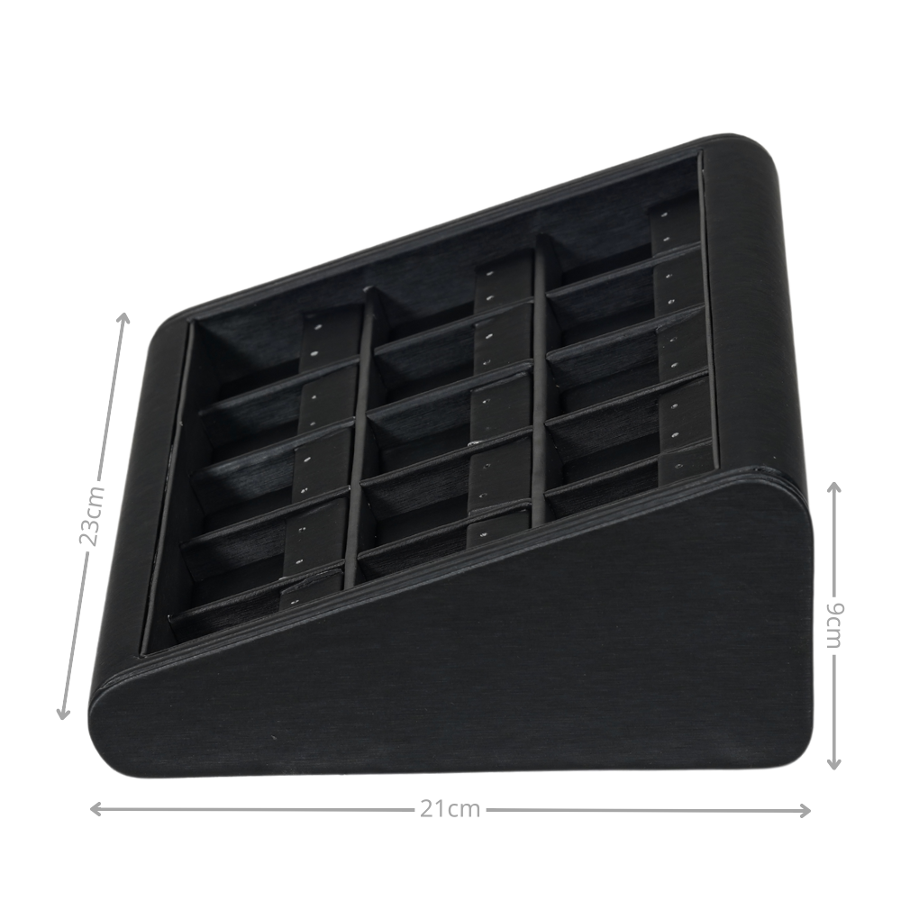 black Deluxe Faux Leather earring Display Trays