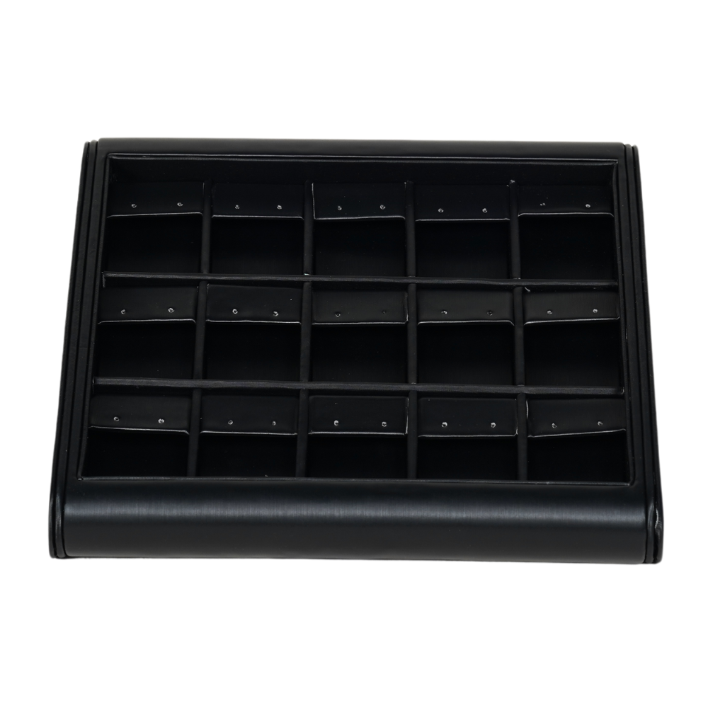black Deluxe Faux Leather earring Display Trays