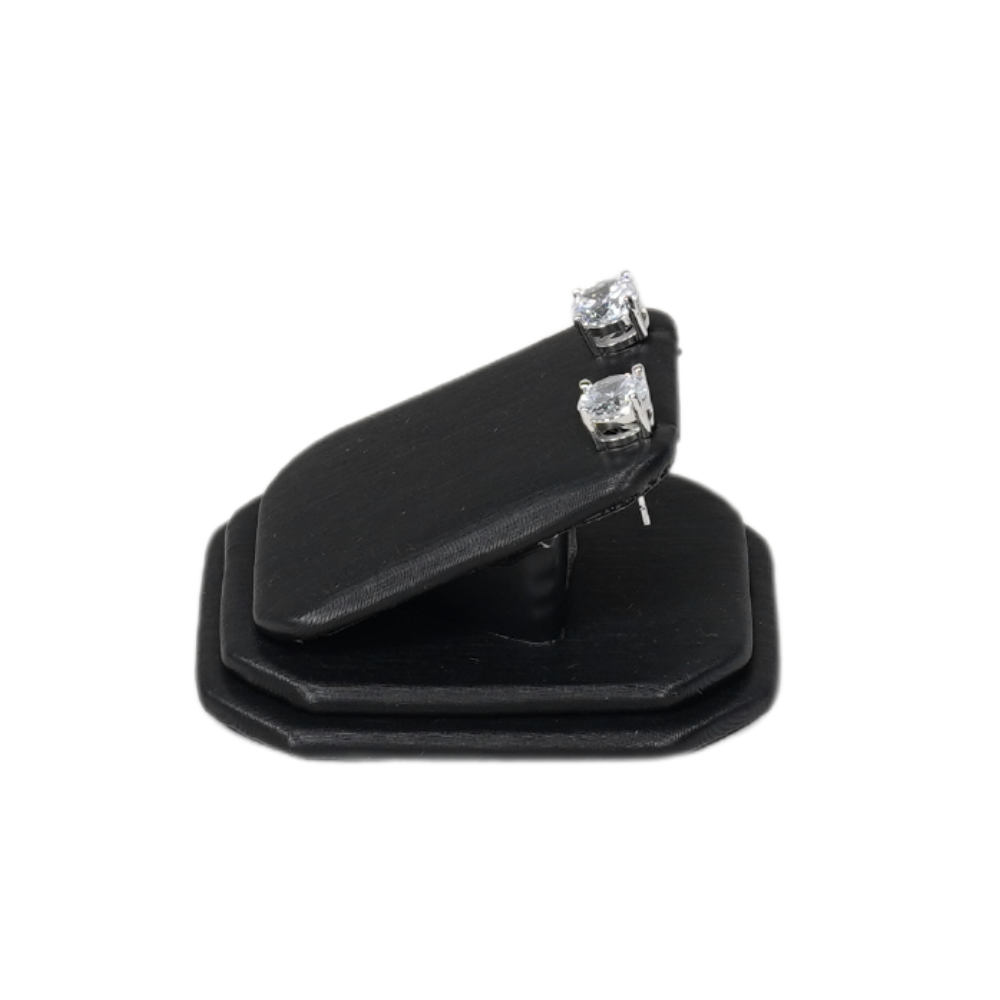 Elegant Faux Leather Jewelry Display Set - earring holders black