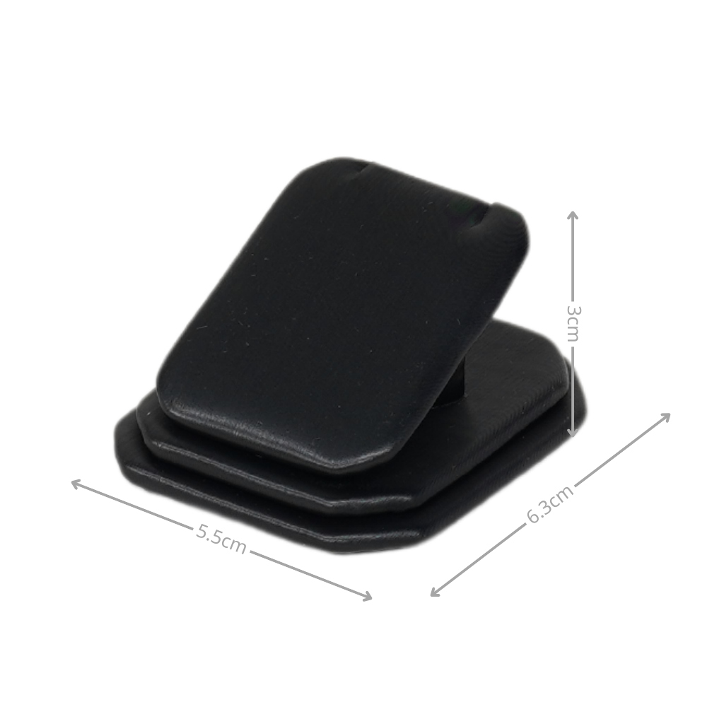 Elegant Faux Leather Jewelry Display Set - earring holders black