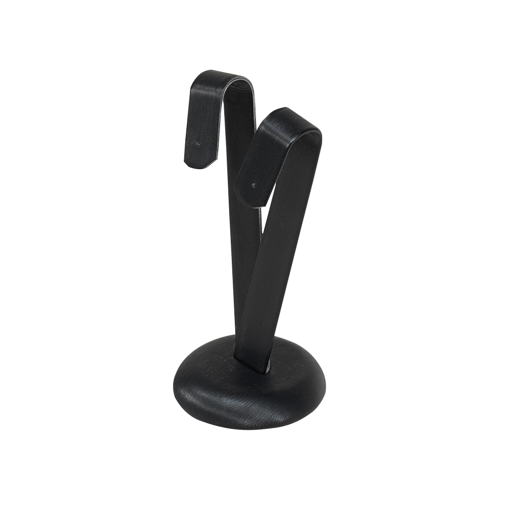 Sophisticated black Faux Leather Earring Display Holder - large