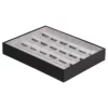jewellery storage box for earring grey 6x4 open side view