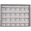 jewellery storage box for earring grey 6x4 open top view