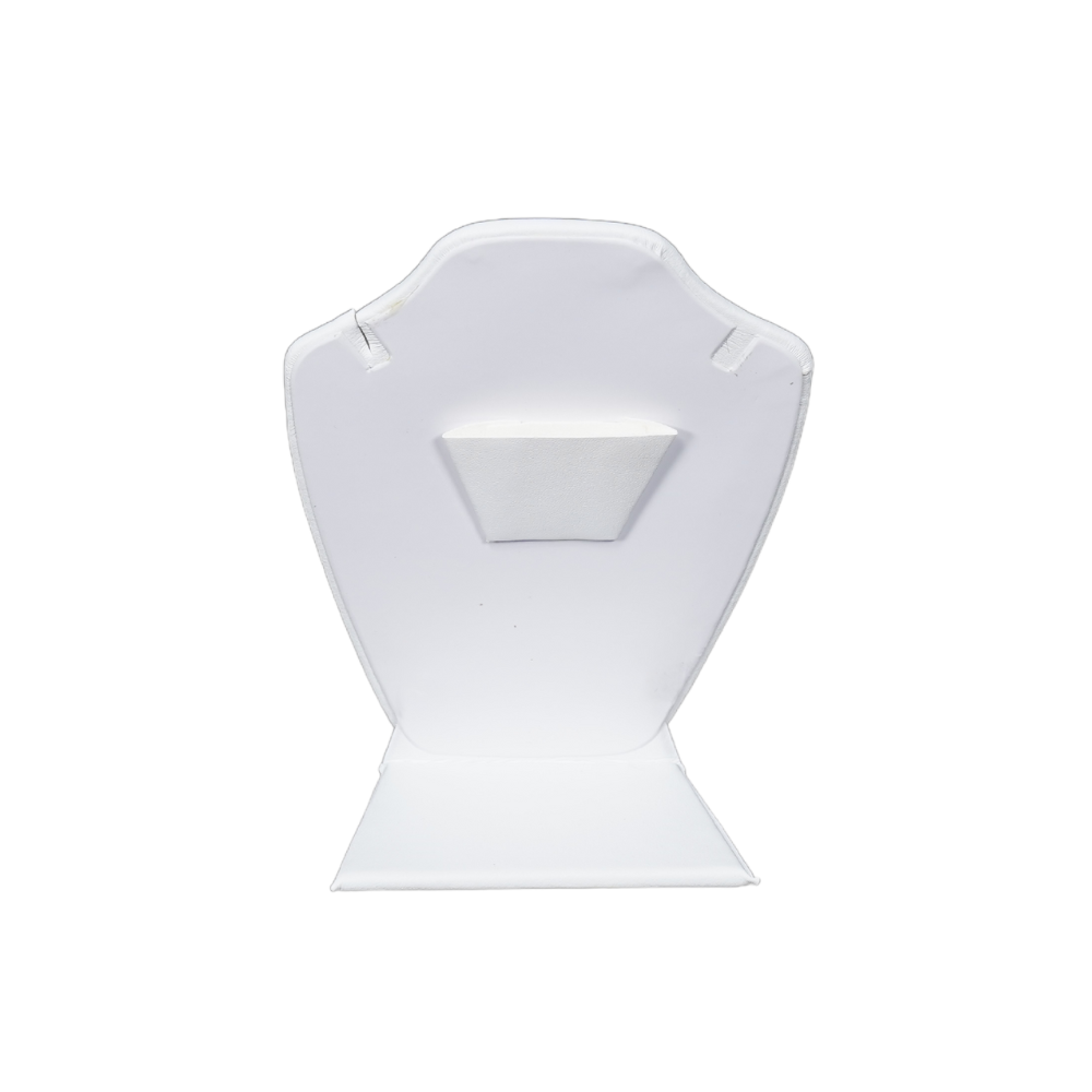 Premium Faux Leather Necklace Display stand - white