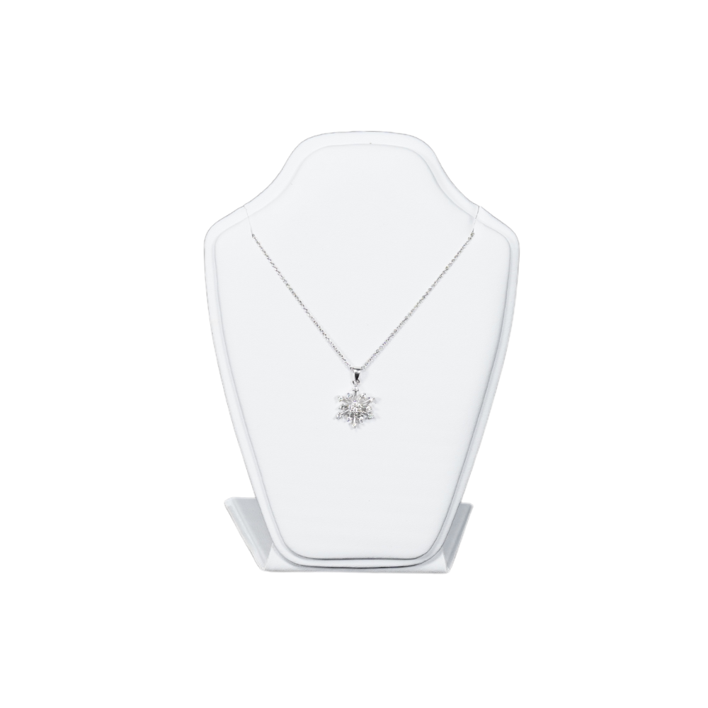 Premium Faux Leather Necklace Display stand - white