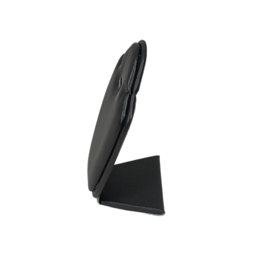Elegant Faux Leather Necklace Display Stand with Rounded Edges black