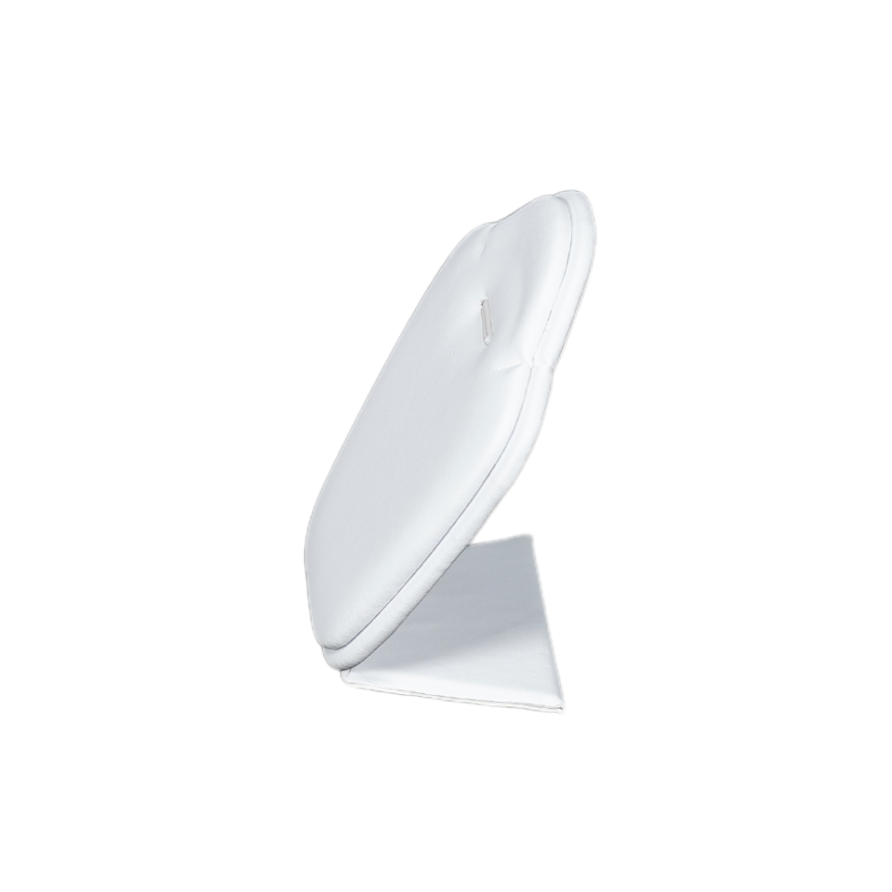 Elegant Faux Leather Necklace Display Stand with Rounded Edges white