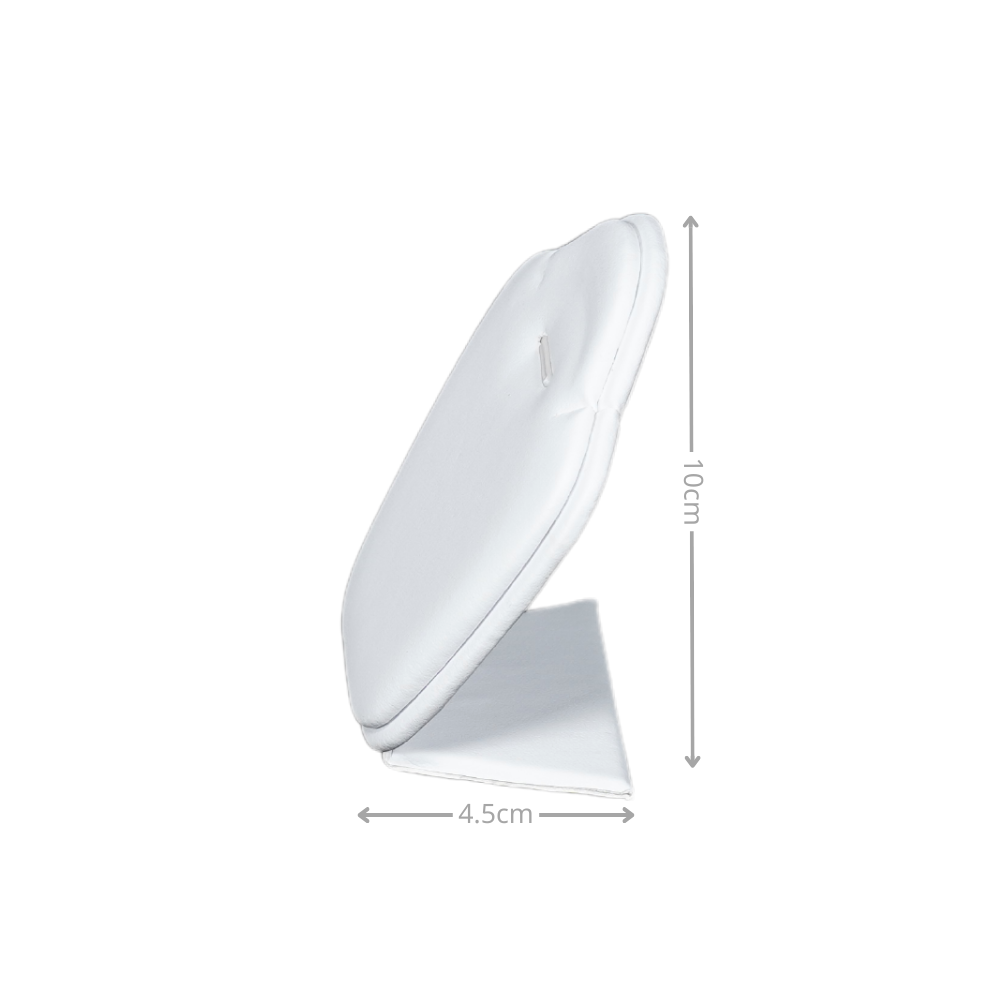 Elegant Faux Leather Necklace Display Stand with Rounded Edges white
