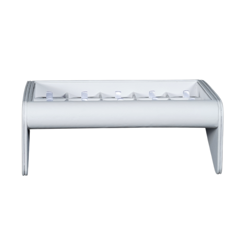 white Deluxe Faux Leather Pandent Display Trays