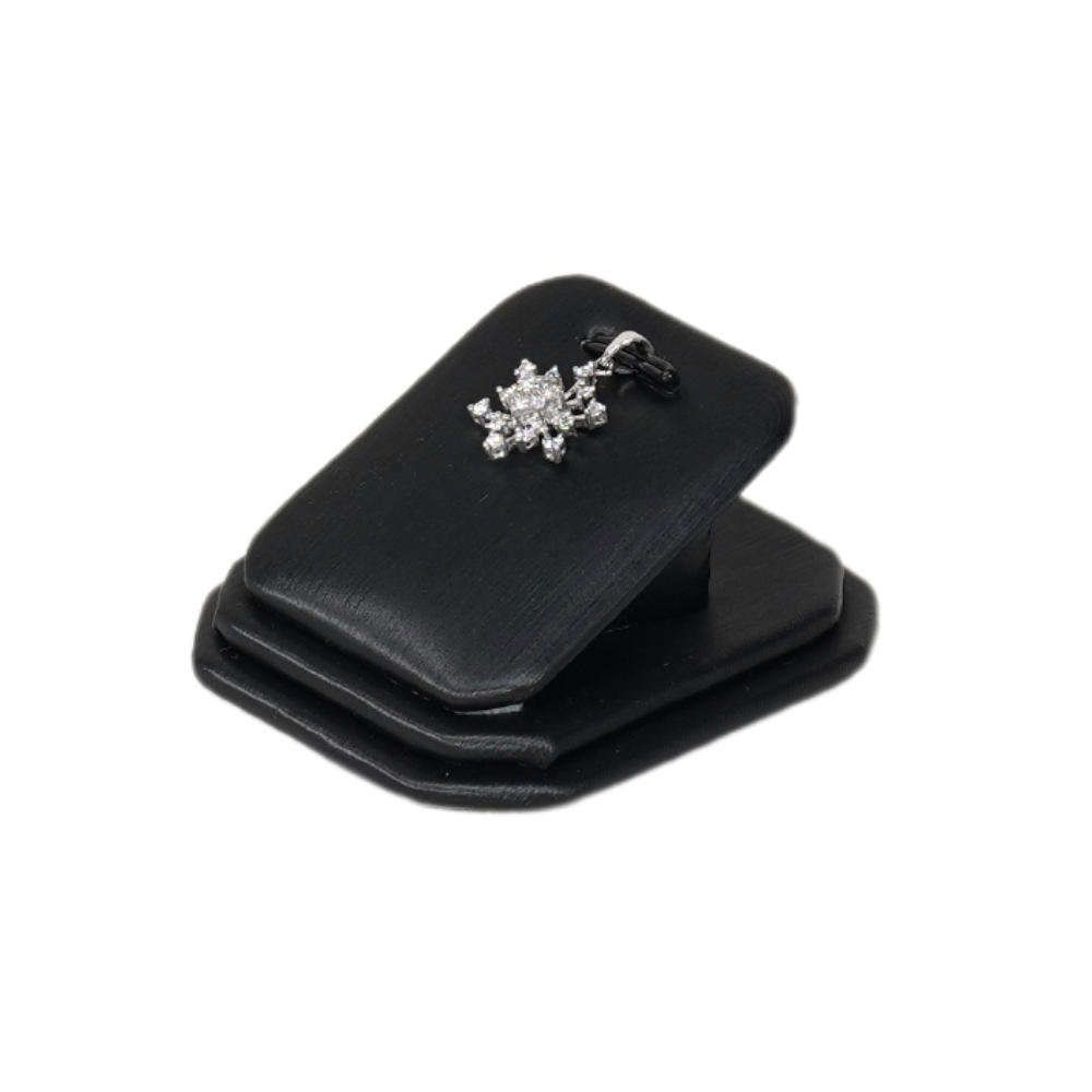 Elegant Faux Leather Jewelry Display Set - pednant black
