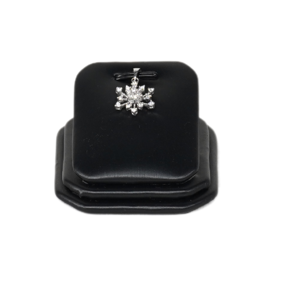 Elegant Faux Leather Jewelry Display Set - pednant black