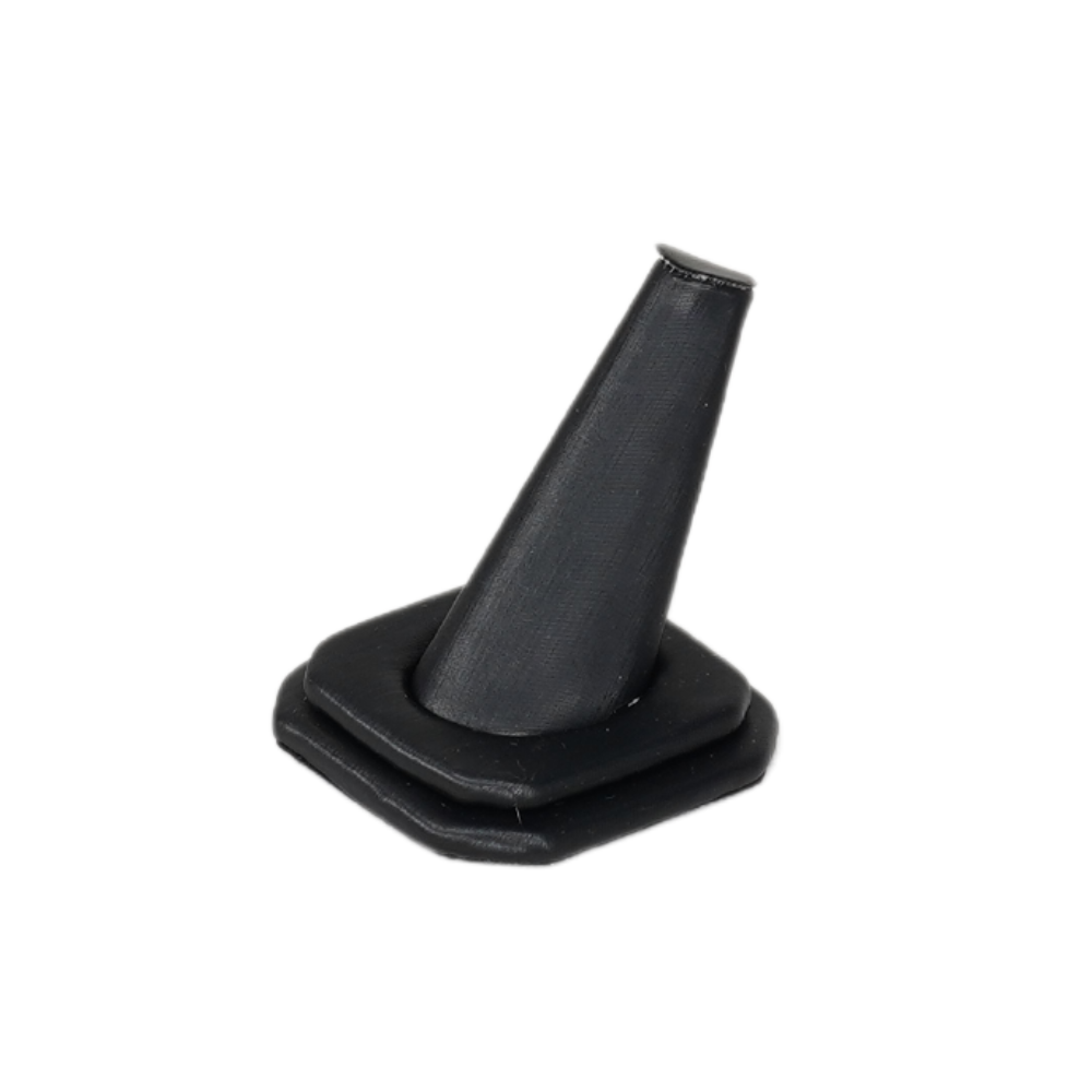 Elegant Faux Leather Ring Display Holder black