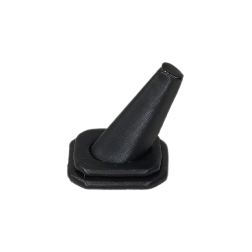 Elegant Faux Leather Ring Display Holder black