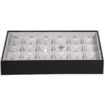 BXPS80-necklace-storage-box-24-compartments-grey-front-view-with-pendant BXPS80 necklace storage box 24 compartments grey front view with pendant