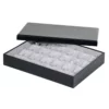 BXPS80 necklace storage box 24 compartments grey with cover