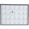 BXPS80-necklace-storage-box-24-compartments-white-frontview-with-pendant BXPS80 necklace storage box 24 compartments white front view with pendant
