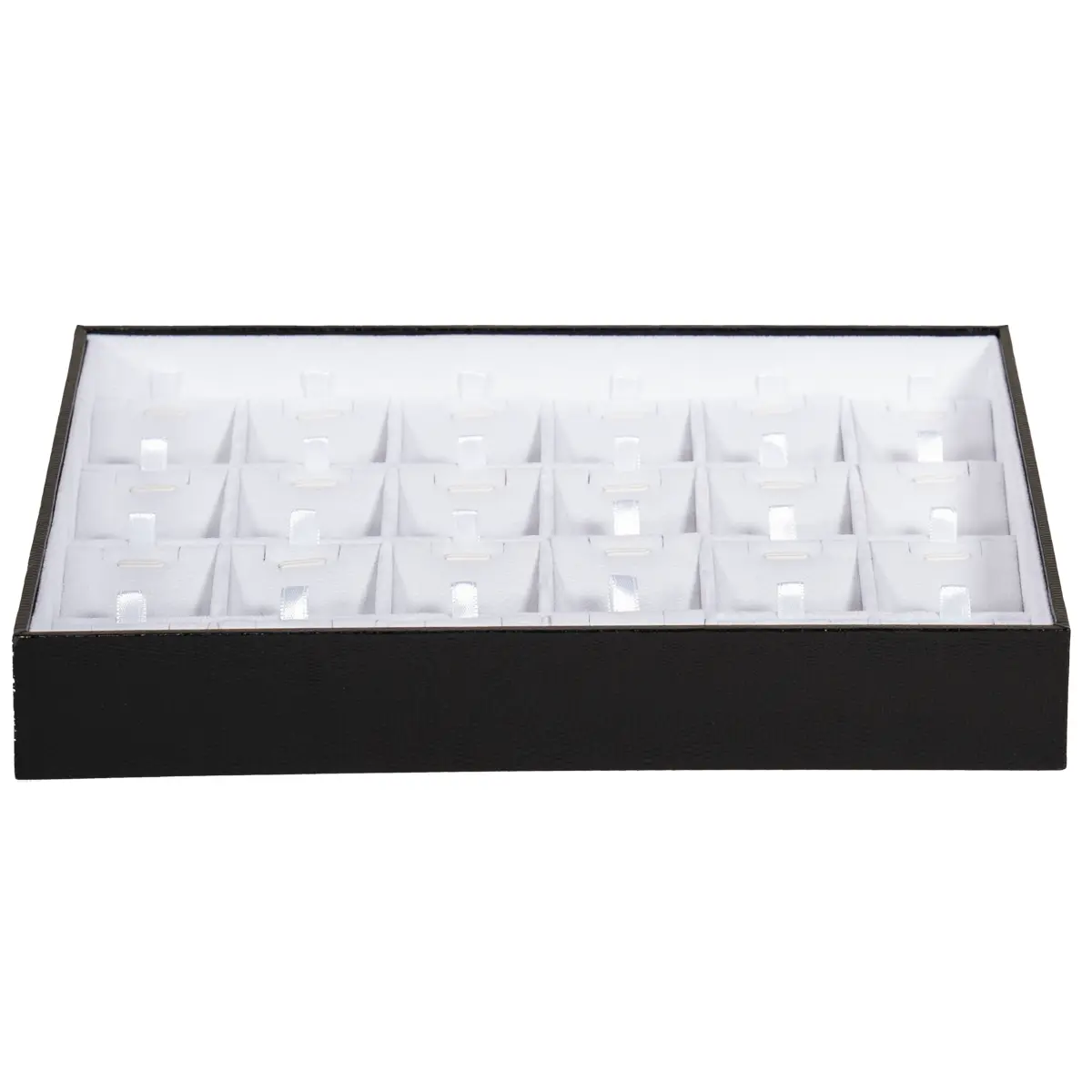 BXPS80-necklace-storage-box-24-compartments-white-open-front BXPS80 necklace storage box 24 compartments white open front