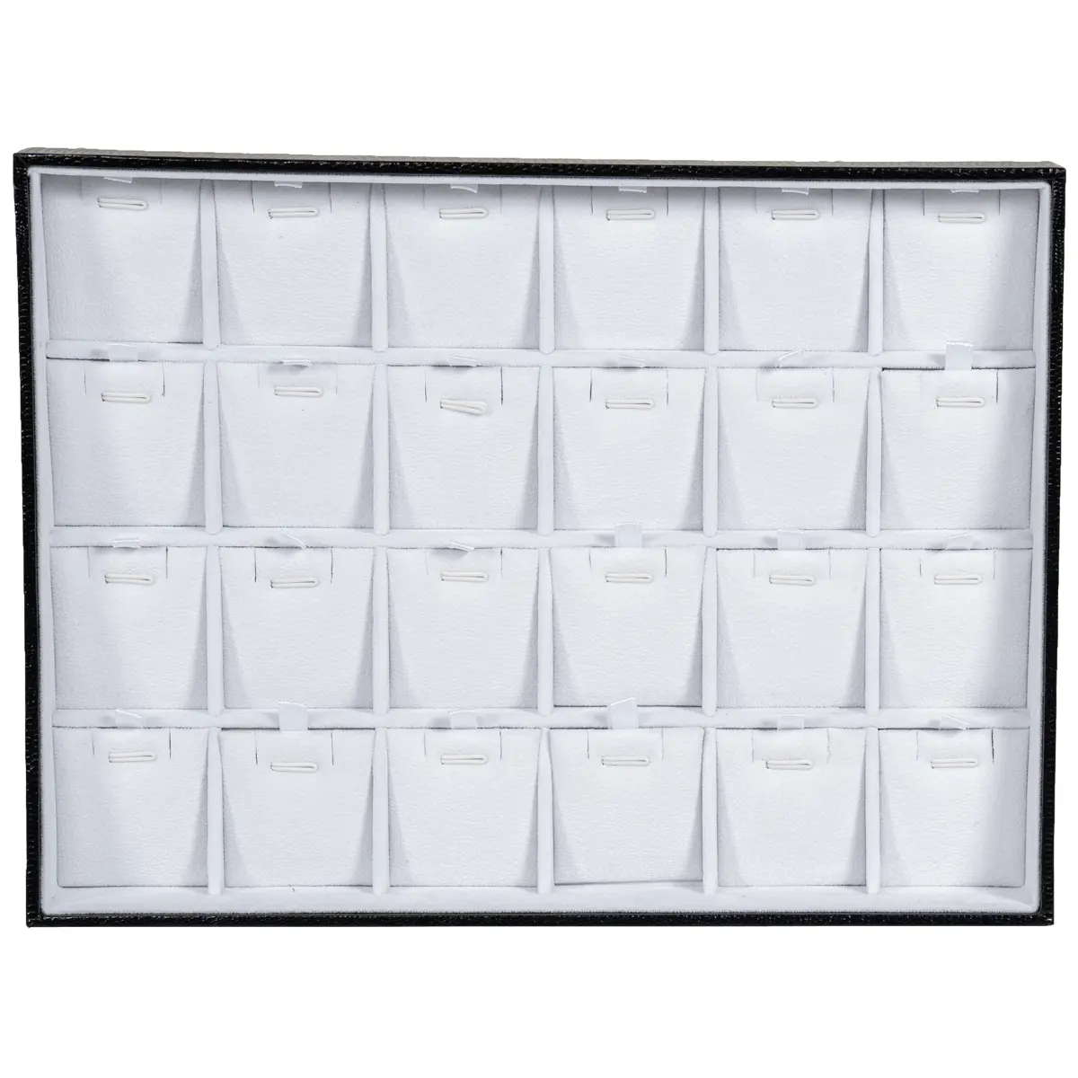 BXPS80-necklace-storage-box-24-compartments-with-top-frontview BXPS80 necklace storage box 24 compartments with top frontview