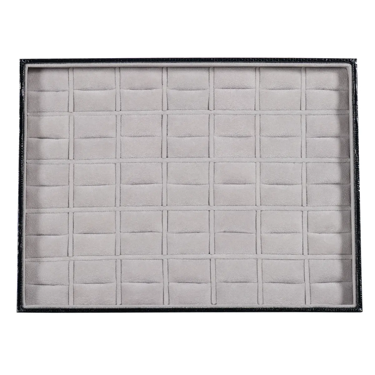 Jewellery storage box for ring grey 7x5 open top view