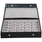Ring-Storage-box-clip-5x5-Grey-open-front-view-BXRS82 Ring Storage box clip 5x5 Grey open front view