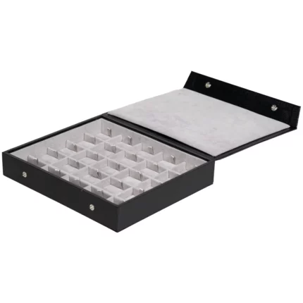 Ring Storage box clip 5x5 Grey open side view