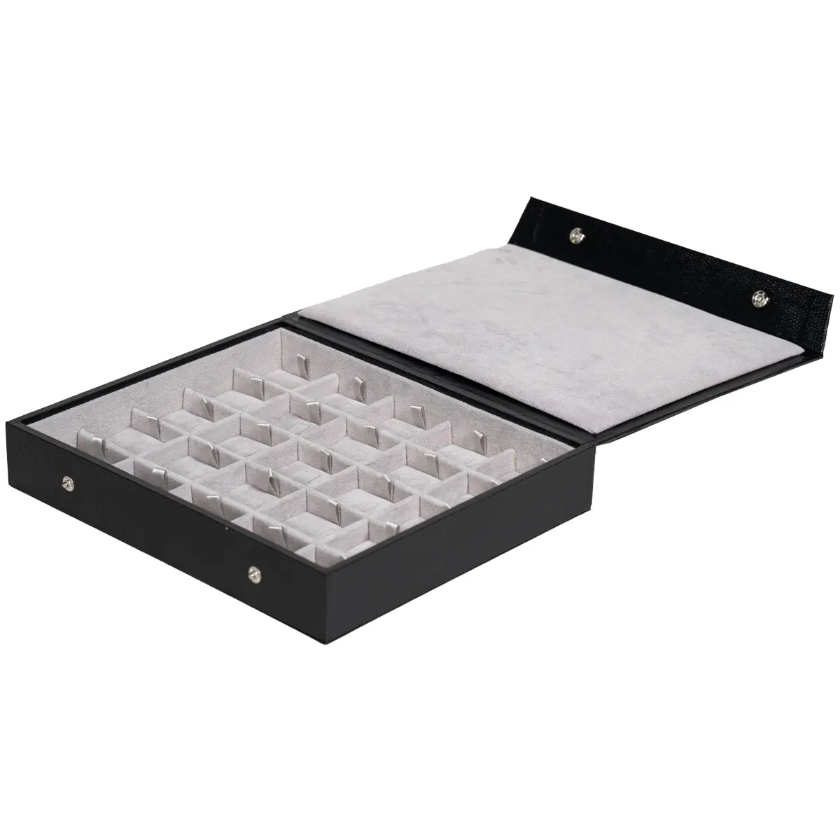 Ring-Storage-box-clip-5x5-Grey-open-side-view-BXRS82 Ring Storage box clip 5x5 Grey open side view
