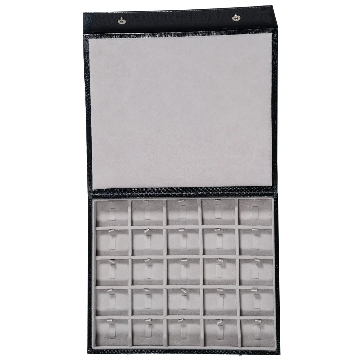 Ring-Storage-box-clip-5x5-Grey-open-top-view-BXRS82 Ring Storage box clip 5x5 Grey open top view