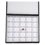 Ring Storage box clip 5x5 white open top view with ring