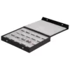 earring storage 5x4 grey open side view with earring