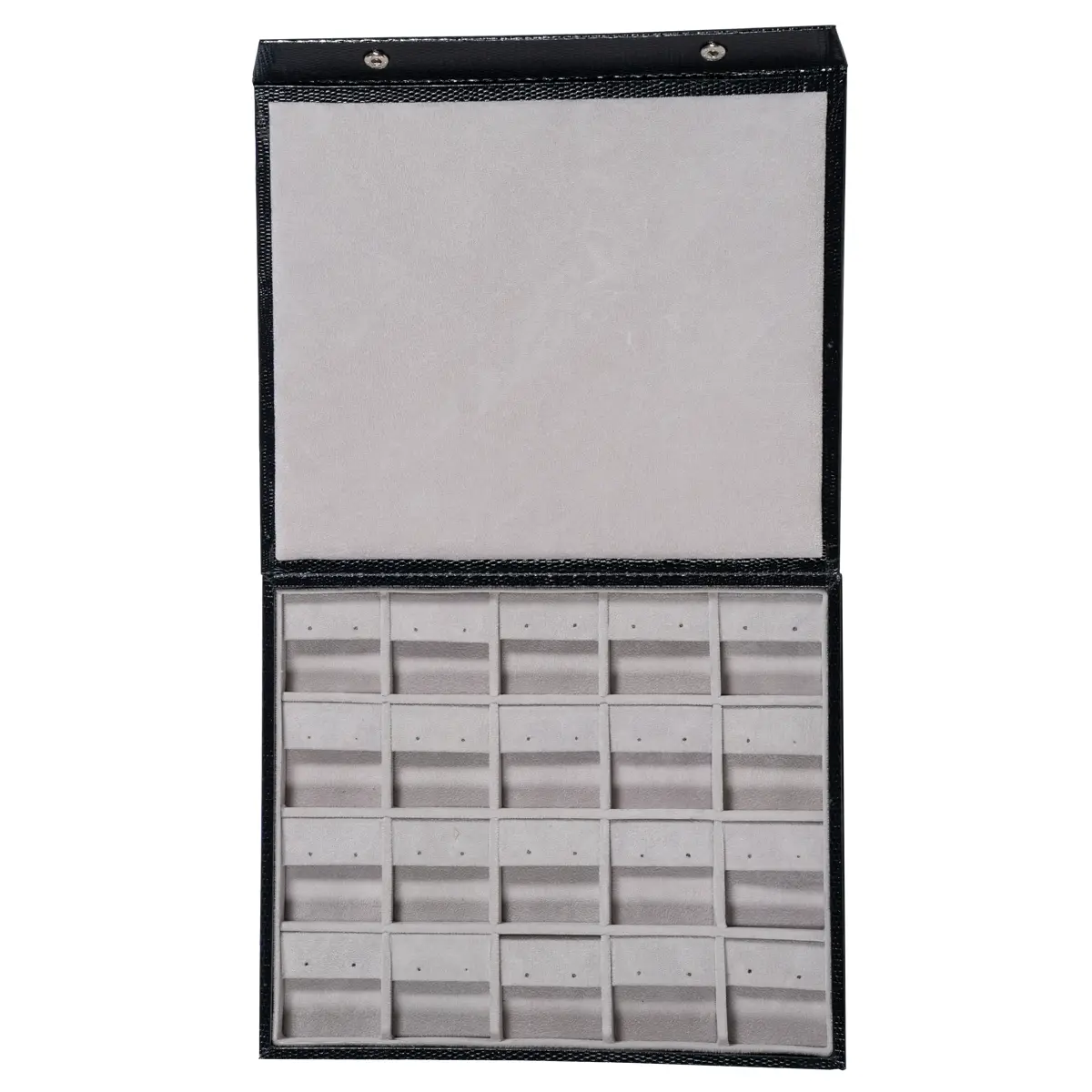 earring-storage-5x4-grey-open-top-view-BXES82GR earring storage 5x4 grey open top view