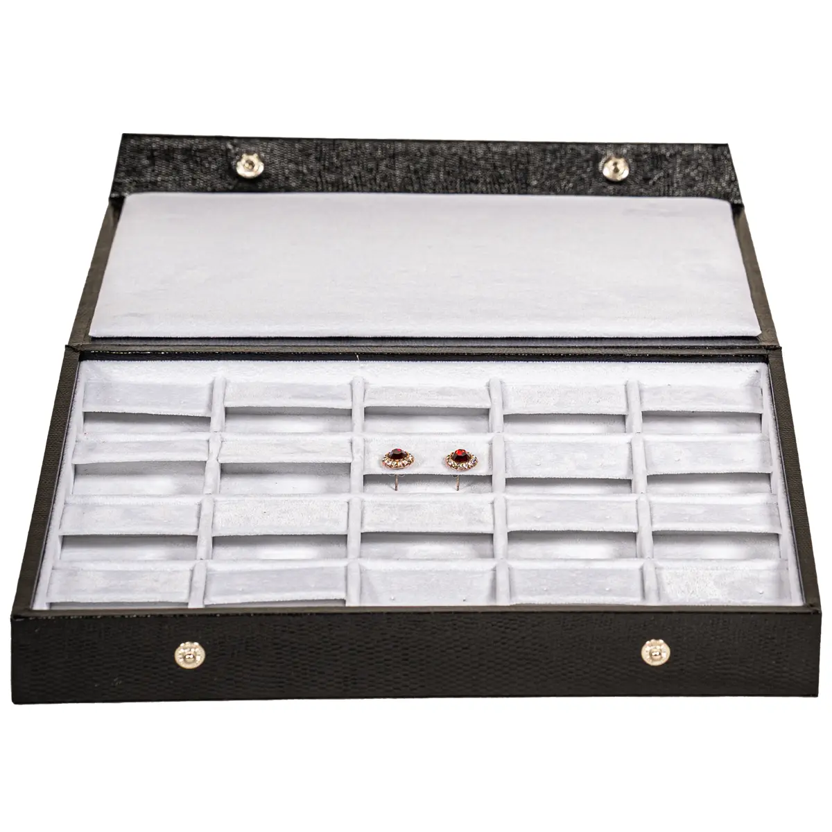 earring-storage-5x4-white-open-front-view-with-earring-BXES82 earring storage 5x4 white open front view with earring