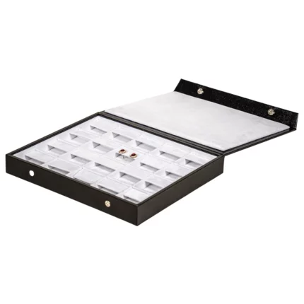 earring storage 5x4 white open side view with earring