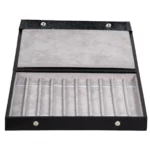 jewellery-storage-box-bracelet-grey-open-front-view-BXBS80GR jewellery storage box bracelet grey open front view
