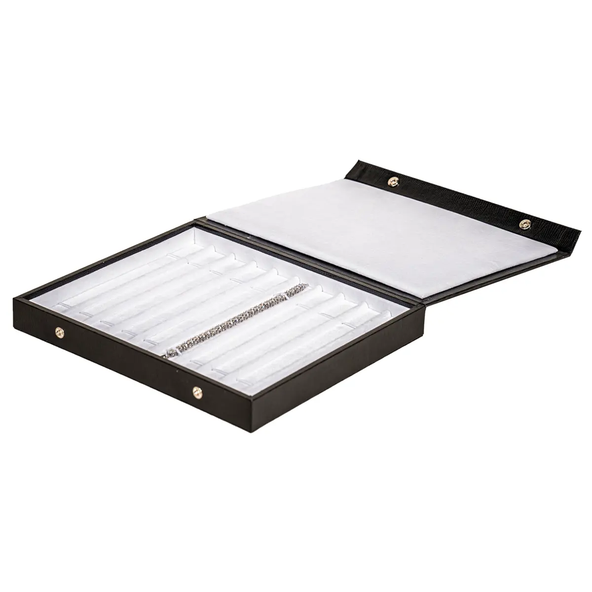 jewellery storage box bracelet white open side view with bracelet