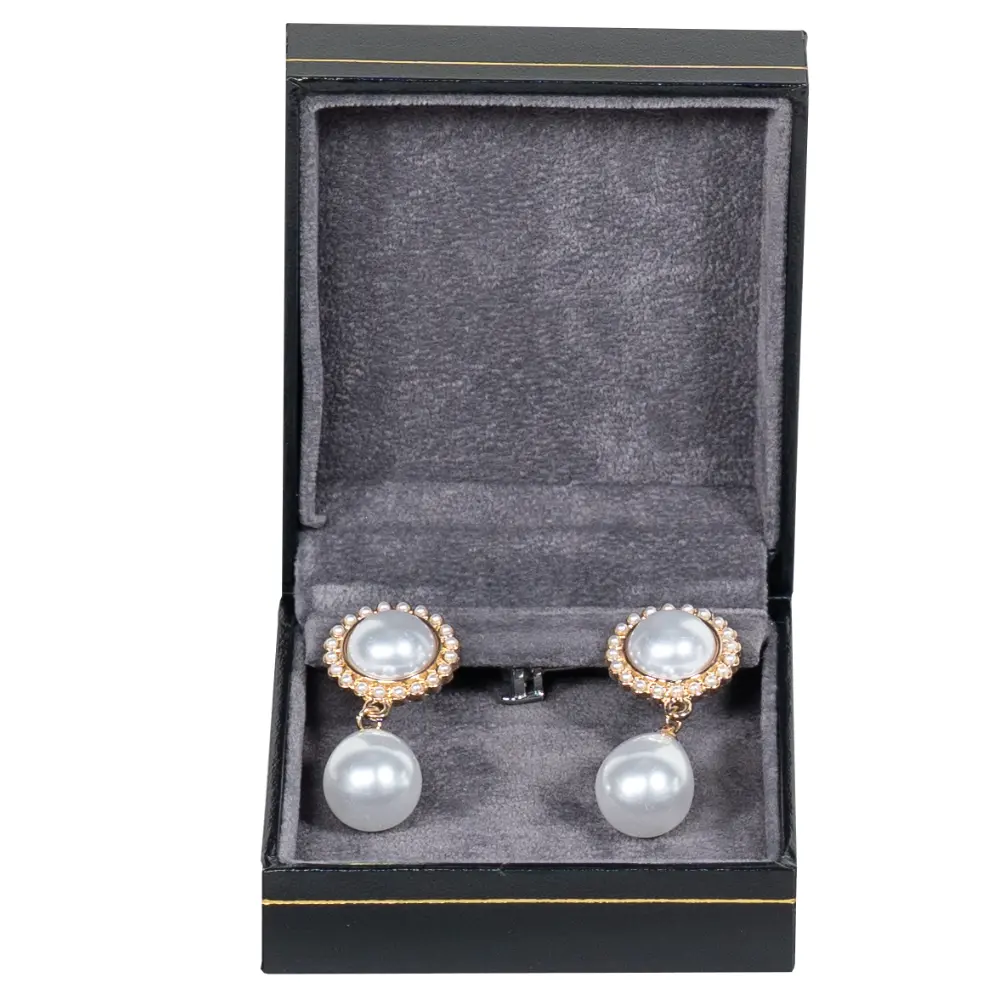 BXE85BL-jewellery-gift-box-for-earring-black-with-necklace-front jewellery-gift-box-for-earring-black-with-necklace-front