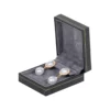 BXE85BL jewellery gift box for earring black with necklace side