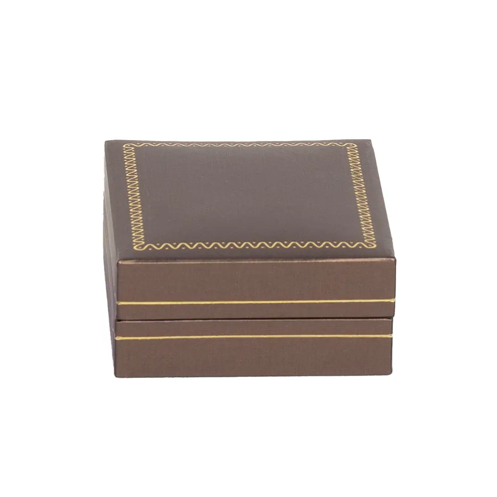 BXE85BR jewellery gift box for earring brown close front