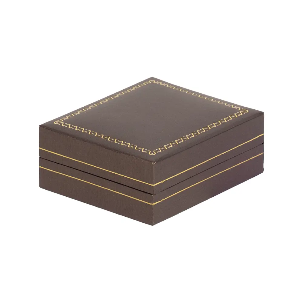BXE85BR jewellery gift box for earring-brown close side