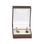 BXE85BR jewellery gift box for earring brown with necklace front