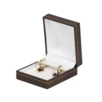 BXE85BR jewellery gift box for earring brown with necklace side