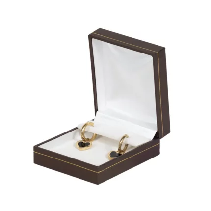 BXE85BR jewellery gift box for earring brown with necklace side
