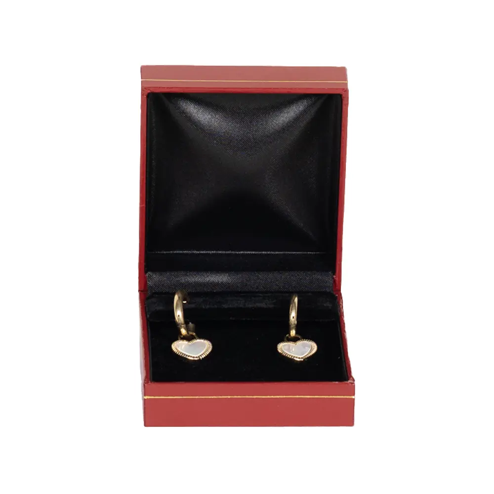 BXE85BR jewellery gift box for earring red with earring front