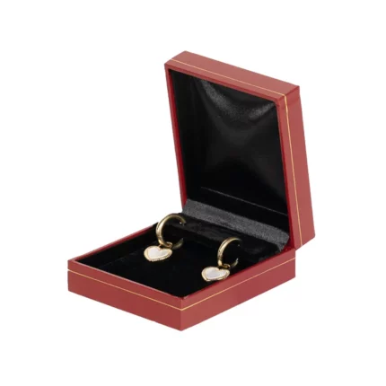 BXE85BR jewellery gift box for earring red with earring side