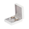 BXE85WH jewellery gift box for earring white open side with earring