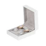 BXE85WH jewellery gift box for earring white open side with earring