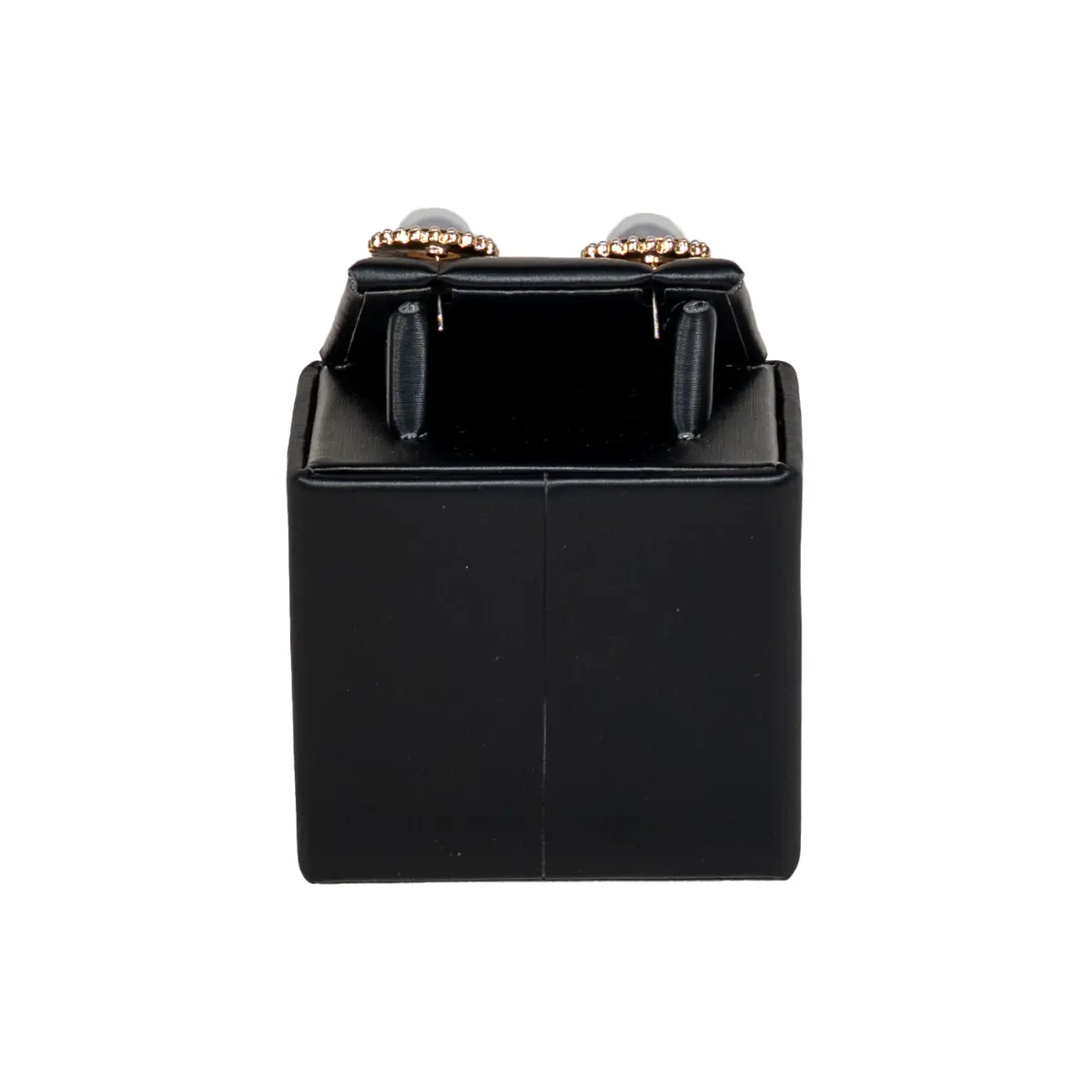 display stand for earrings black back view with earring