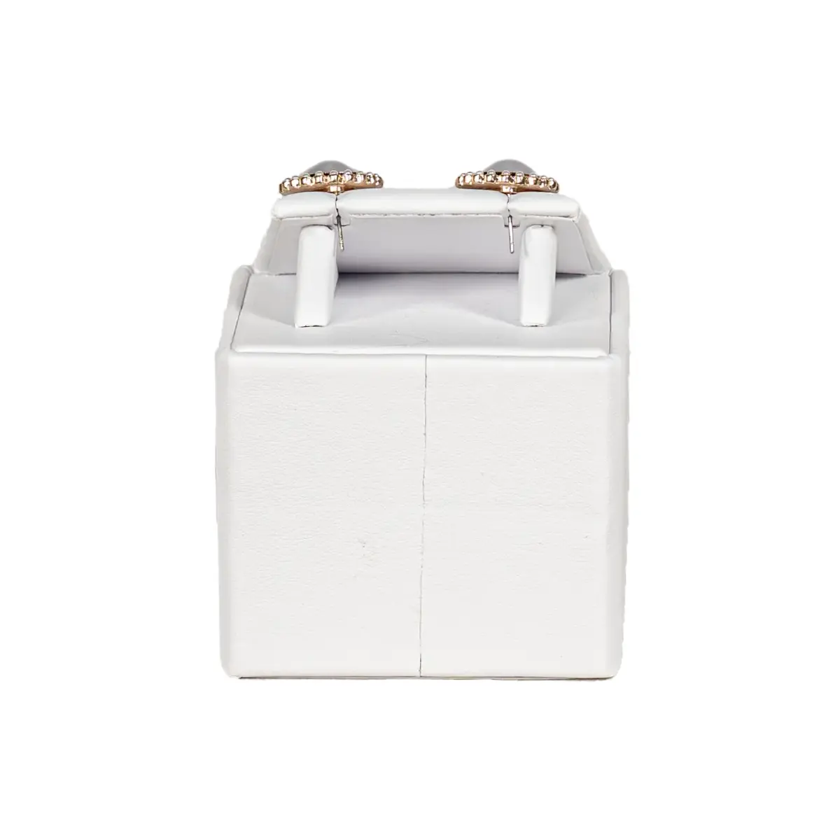 display stand for earrings white back view with earring