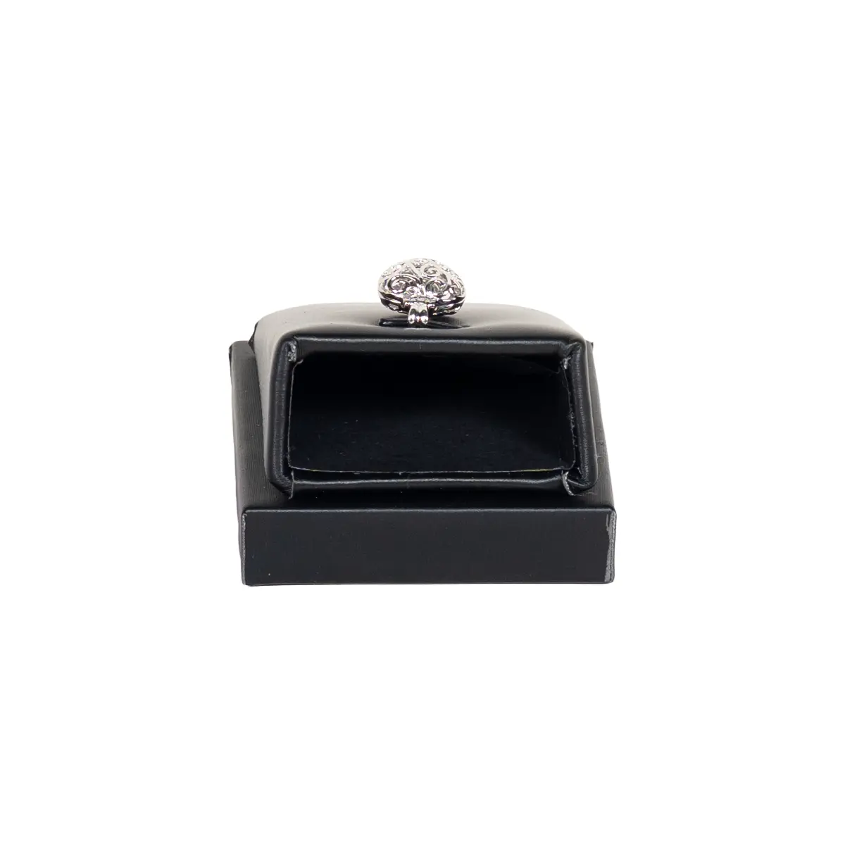 jewellery-necklace-display-stand-black-back-view-with-pendant-PS84BL